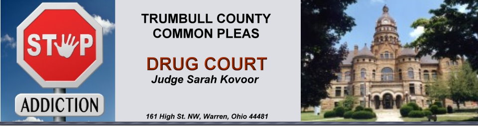 Heading introducing  Trumbull County Common Pleas Drug Court.